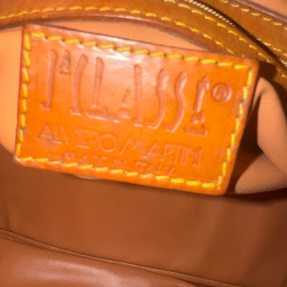 Alviero Martini Tan World Map Duffel Bag